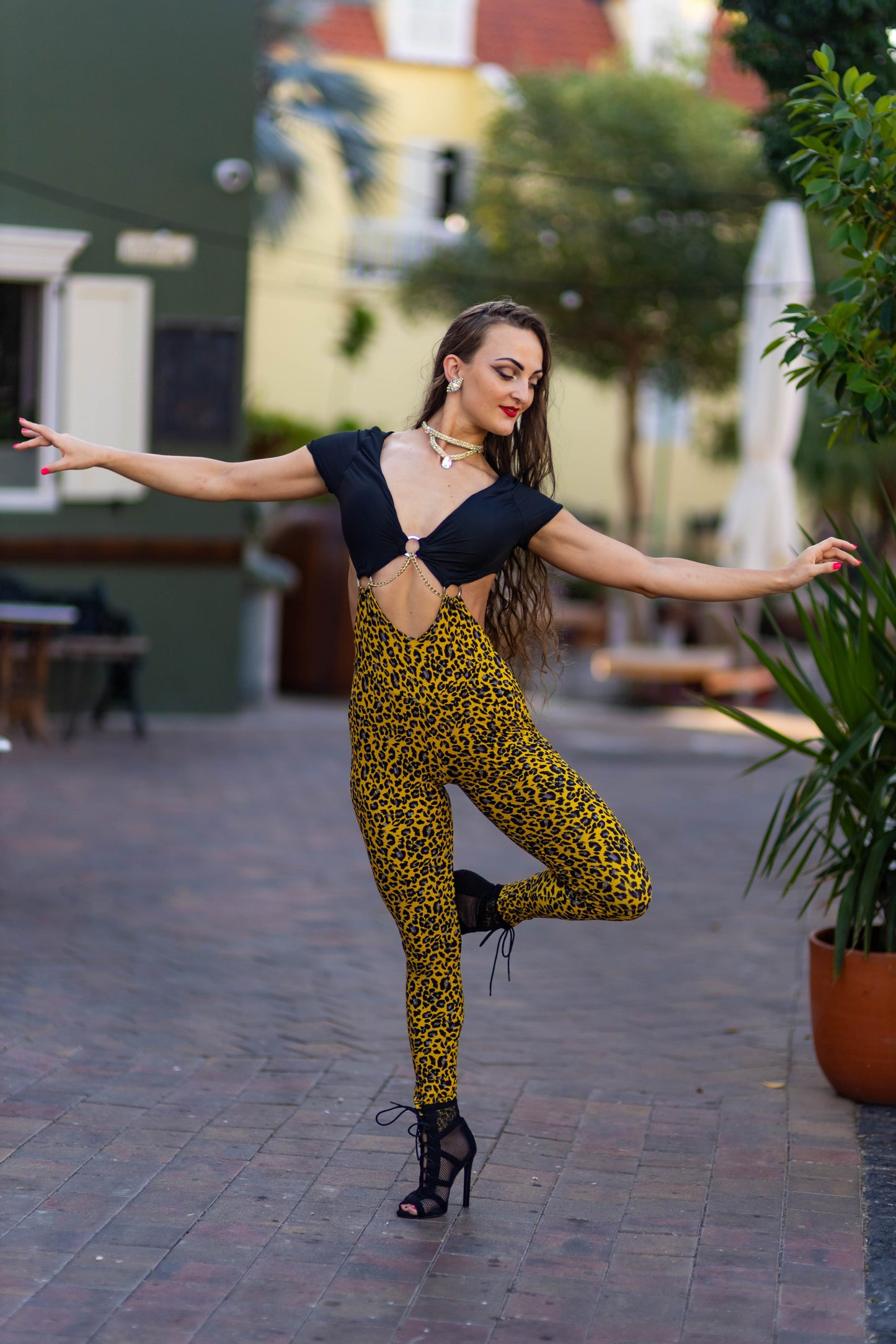 Yellow Panther Bodysuit