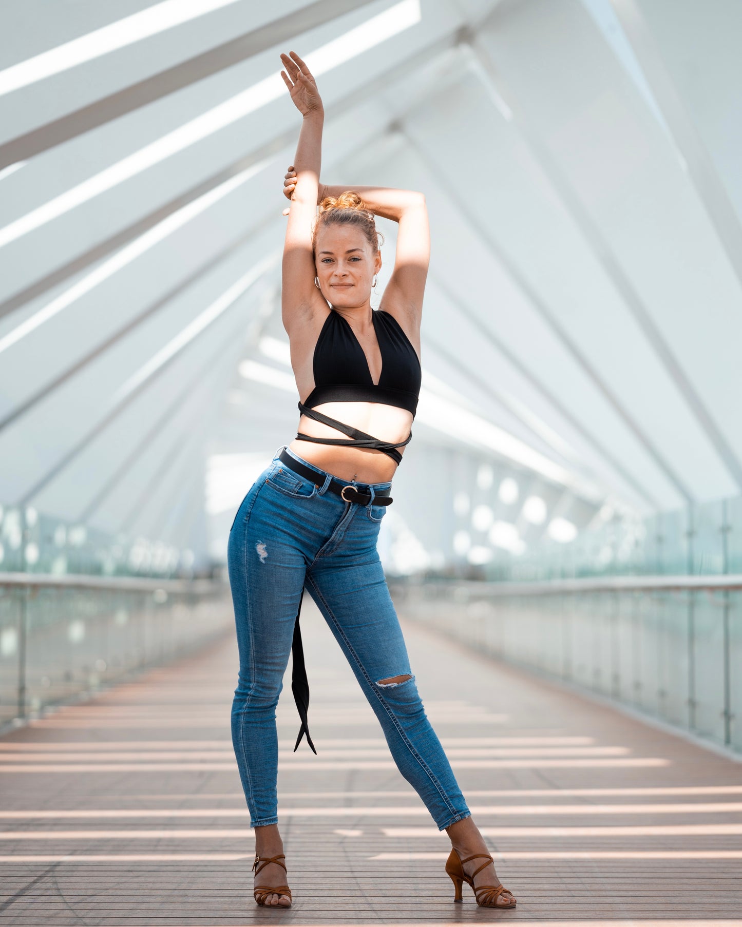 Criss Cross Top Black