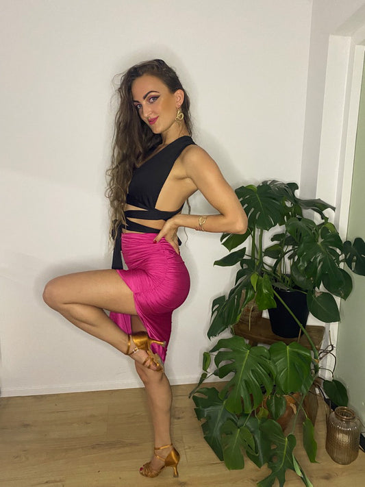Skirt with split Pink
