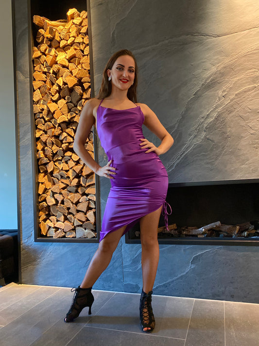 Asymmetrical dress Purple